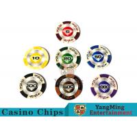 14 Gram Matte Sticker Custom Clay Poker Chips With 25pcs In A Shrink Roll