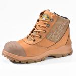Buy cheap American ANSI Mens Leather Work Boots HRO 300 Heat Resistant Rubber Sole Composite Toe Work Boots from wholesalers