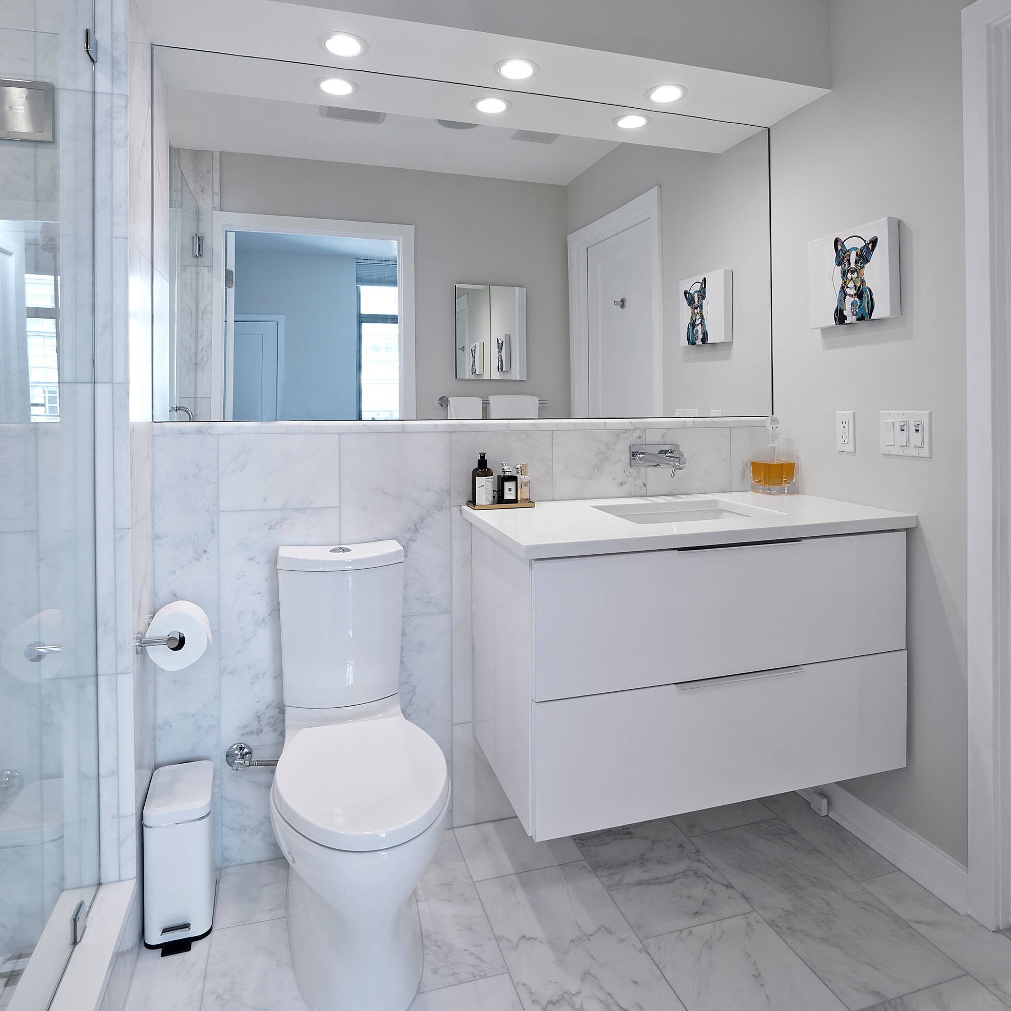 Buy cheap Modern Bathroom Sink Cabinets Modular Acrylic Flat Panel Wall Hanging Bathroom Vanity from wholesalers