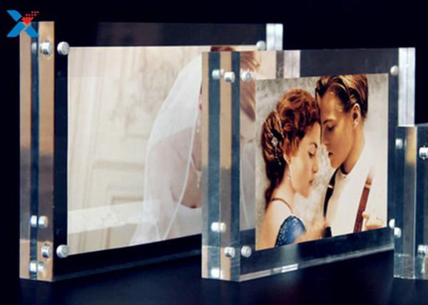 Buy cheap 5*7'' Magnetic Acrylic Photo Frame Silk Screen Printing With Single / Double Sided from wholesalers