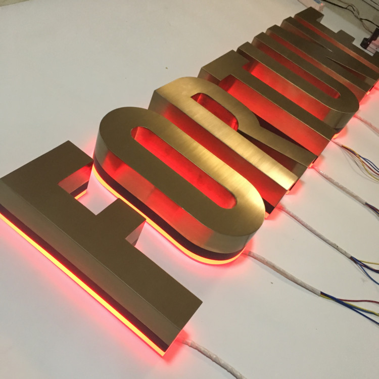 Quality Building RGB Channel Letter Sign Stainless Steel Illuminated for sale