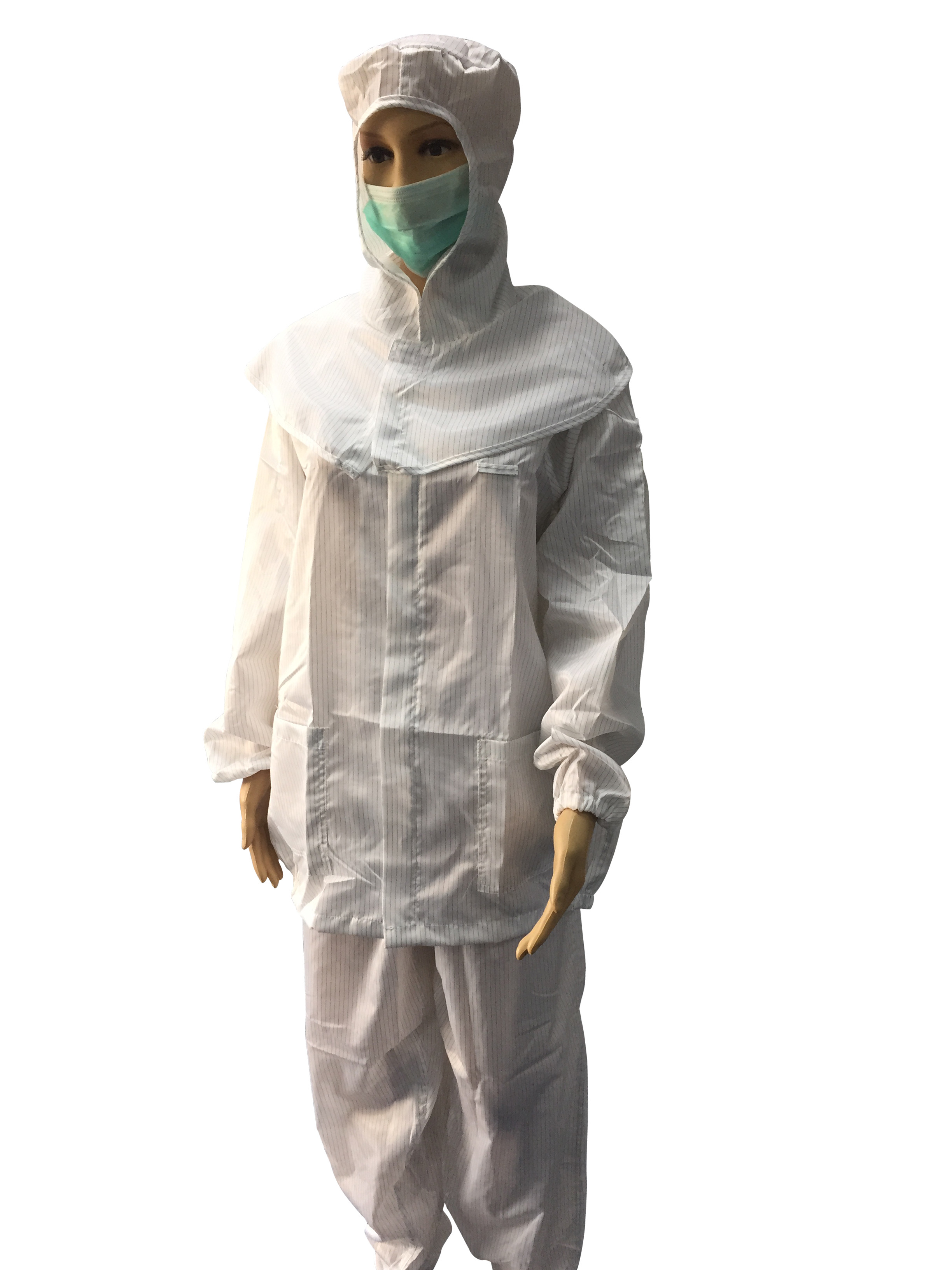 Buy cheap Cleanroom ESD Safe Clothing Polyester Anti Static Jacket And Pants Class 1000 - 10000 from wholesalers