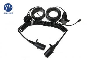 Buy cheap PU Jacket 7 Pin Coiled Power Cable , Truck Trailer Extension Cable With Plastic Plug product