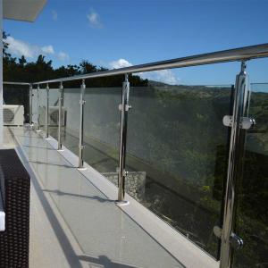 Buy cheap SS316 exterior stair railing systems with laminated glass design product