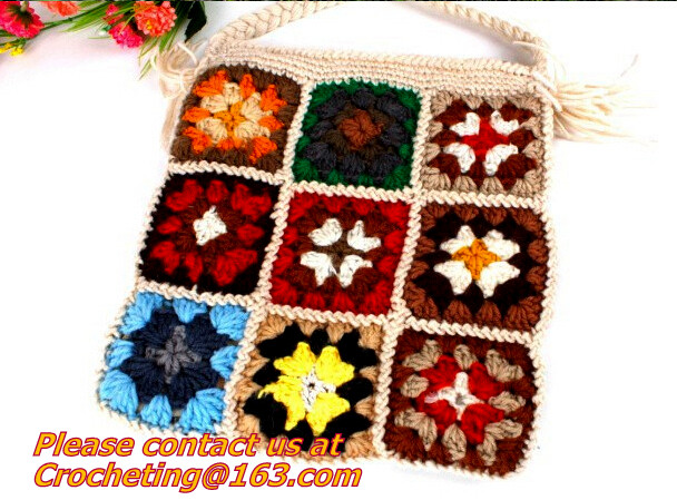 Buy cheap Windfall yarn bag knitted bags handmade crocheted female shoulder bag sttend women's from wholesalers