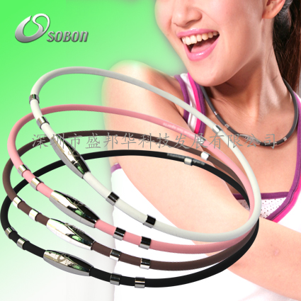 Buy cheap Reduce Tired Sports Custom Color Titanium Power Balance Silicone Necklace from wholesalers
