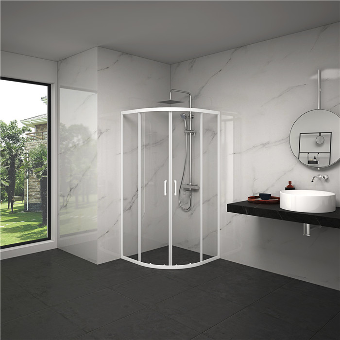 Buy cheap 6mm tempered glass 900x900x2000mm Bathroom Curved Corner Shower Enclosure , product