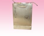 Buy cheap custom paper bags for sale with gold art paper printing suppliers from wholesalers
