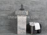 Buy cheap China Juparana Granite pedestal sinks, Multicolor Granite standing basin, Marble bathroom square sinks from wholesalers