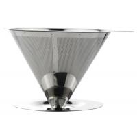 Buy cheap Durable Pour Over Coffee Filter Cone With Stand , Metal Coffee Dripper product