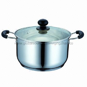 Buy cheap Stainless Steel Cookware with Bakelite Side Handle, Tempered Glass Lid and Ball Knob  from wholesalers
