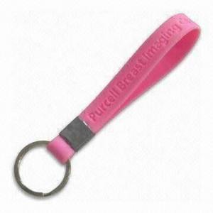 Buy cheap Keychains,Silicone Key Ring in Wristband Design, Customized Designs/Colors are Accepted product