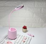 Buy cheap LED table lamp with mirror, pen holder & optional fan, clip type from wholesalers