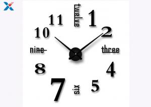 Buy cheap Decoration 3D Acrylic Wall Clock , Large Sticker Wall Clocks For Bedroom / Living Room product