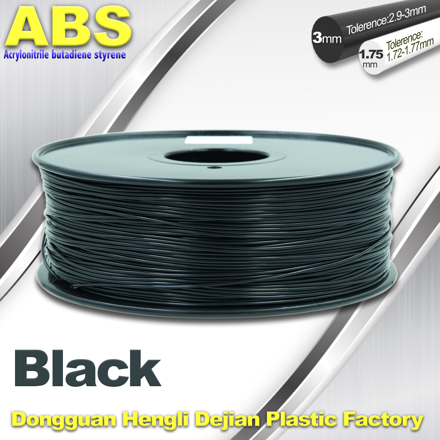 Quality Black 1.75mm /3.0mm 3D Printer Filament 3D Printer Consumables ABS Filament for sale