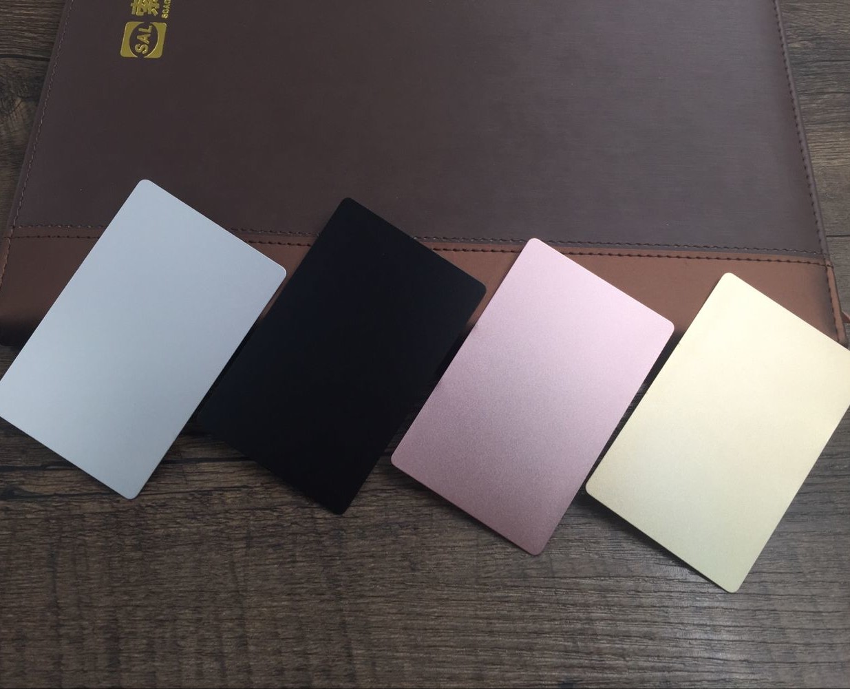 Buy cheap Colored  Metal Business Cards Printing , Square Custom Aluminum Business Card product