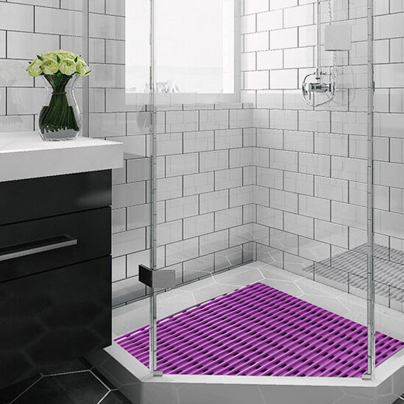 Buy cheap PVC Hollow Tubular Cushion Bathroom Anti Slip Floor Mat For Elderly 1.2CM product