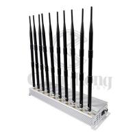 Buy cheap 10 Antenna Mobile Phone Jamming Device Cell Phone Signal Interrupter 420*135*50 Mm product