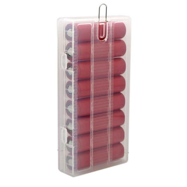 Buy cheap 8 Cell 18650 Battery Storage Case:Transparent product