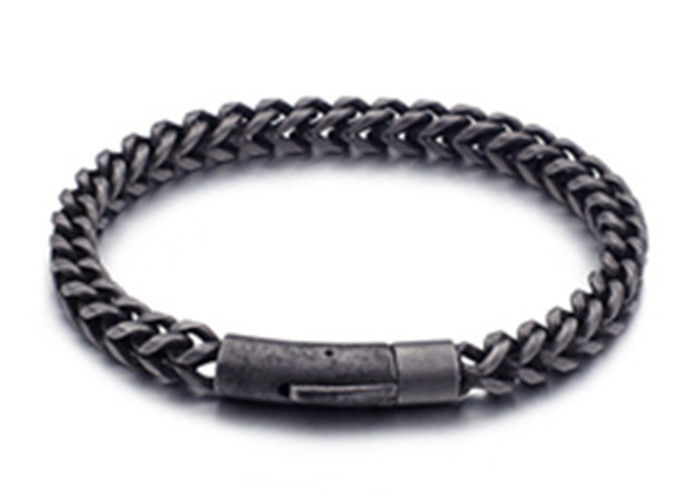 Buy cheap Personality Retro H Hop Trend Jewelry Accessories Wholesale Titanium Steel Chain Men's Stainless Steel Bracelet from wholesalers
