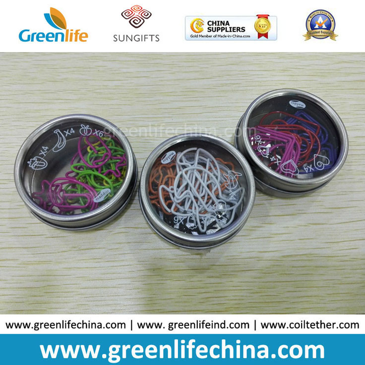 Buy cheap Promotional Paper Clips Packed Customized 10PCS in Tinplate Round Box from wholesalers