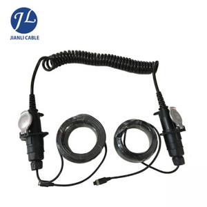 Buy cheap Male To Female Rear View Camera Cable 7 Pin Din Connector Spiral Trailer Cable product