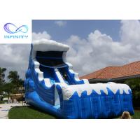 Buy cheap Commercial 6.5 Meters High Blue Wavy Inflatable Water Slide For Outdoor Summer product