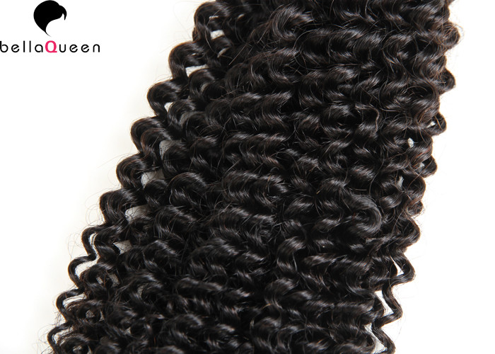 Buy cheap Curly Wave Natutral Black Grade 7A Virgin Hair Brazilain Human Hair Extension from wholesalers
