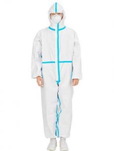 Buy cheap Fiberglass Free Disposable Coverall Suit , Anti Static Disposable Workl Overalls product