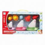 Buy cheap Baby bath toys-soft duck and sailing boat set from wholesalers