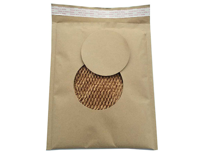 China Fully Biodegradable Cellular Shaped Paper lining Padded Bag Custom Mailer Logo for mailing for sale