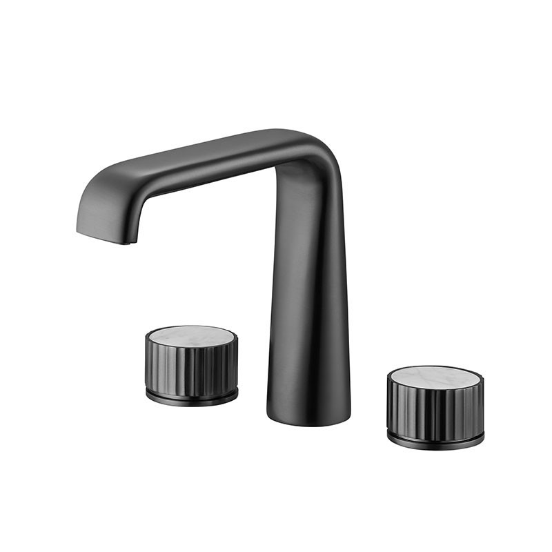 Buy cheap Widespread 3 Hole Two Hand Bathroom Sink Faucet 200mm Width from wholesalers