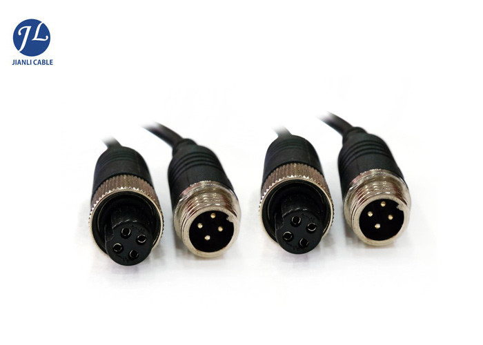 Quality 6.5M Security Camera Rear View Camera Cable Waterproof 4 Pin Aviation To Rca for sale