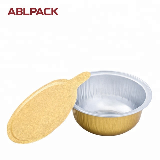 Buy cheap 50ml Gold Small Round Honey Sauce Jam Packaging Sealable Foil Containers product