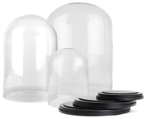 Buy cheap Set of 3-Glass display dome with wood base from wholesalers