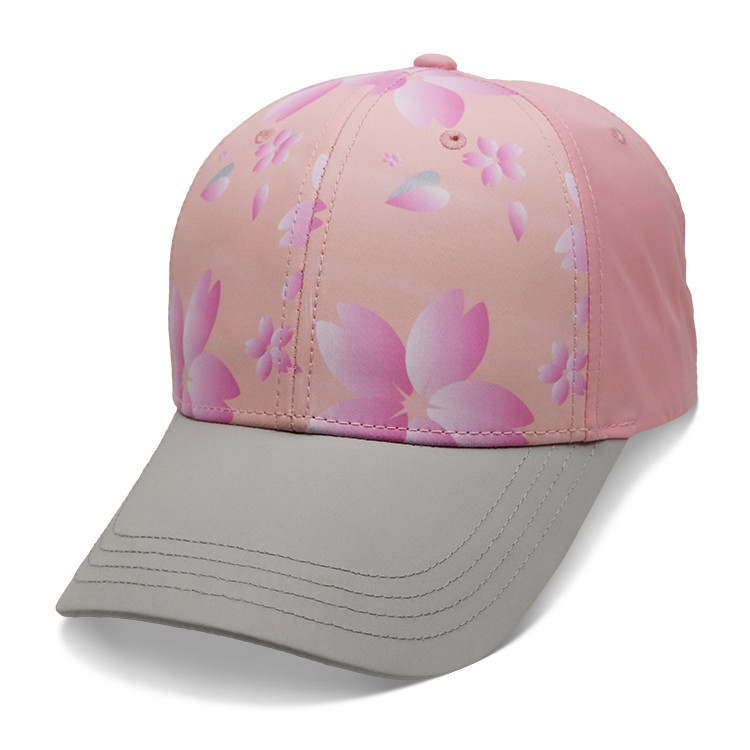 Buy cheap Personalized Ladies Baseball Cap , Sublimation Flower Baseball Hat Breathable product
