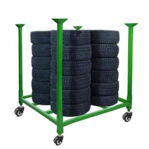 Buy cheap SGS Green Stackable Tire Rack 2000kg product