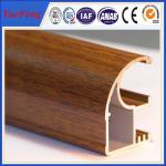 Buy cheap Wood finished aluminum extrusion profiles,aluminum window frames price for South Africa from wholesalers
