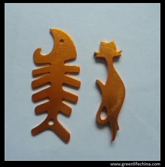 Buy cheap Fish bone shape cat shape economical cheap aluminum beer bottle opener special gold color product
