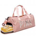 Buy cheap Polyester Waterproof Yoga Travel Pink Gym Bag 48*20*23cm from wholesalers