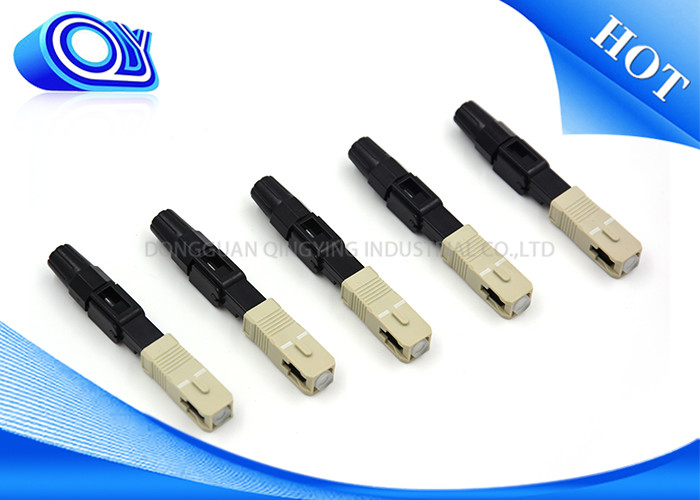 Buy cheap OEM Gray 9*7*60 Mm Fiber Optic Fast Connector / SC MM Fiber Optic Connector Types from wholesalers