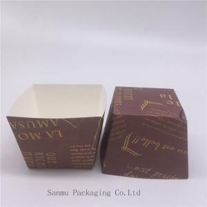 Buy cheap Dark Brown Square Cupcake Liners Muffin Baking Cups Eco - Friendly SGS FDA Marked product