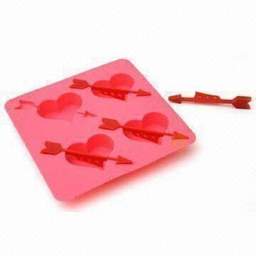 Buy cheap Heart-shaped Ice Tray, Made of 100% Food-grade Silicone, SGS/FDA/LFGB approved, Different Shapes product