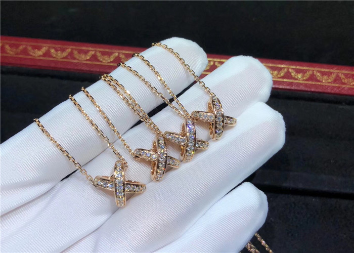 Buy cheap Sophisticated 18K Gold Diamond Necklace ,  Jeux De Liens Necklace product