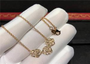 Buy cheap Rose Design 18K Gold Diamond Necklace For Wedding Anniversary Party product