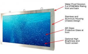 Buy cheap Touch Screen Display Rugged LCD Monitor 65 Inch Heavy Duty Stainless Steel IP66 product