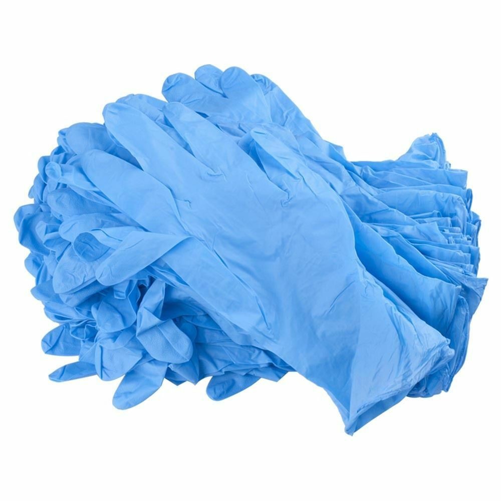 Buy cheap Medical Sterile Blue Nitrile Disposable Gloves Large product