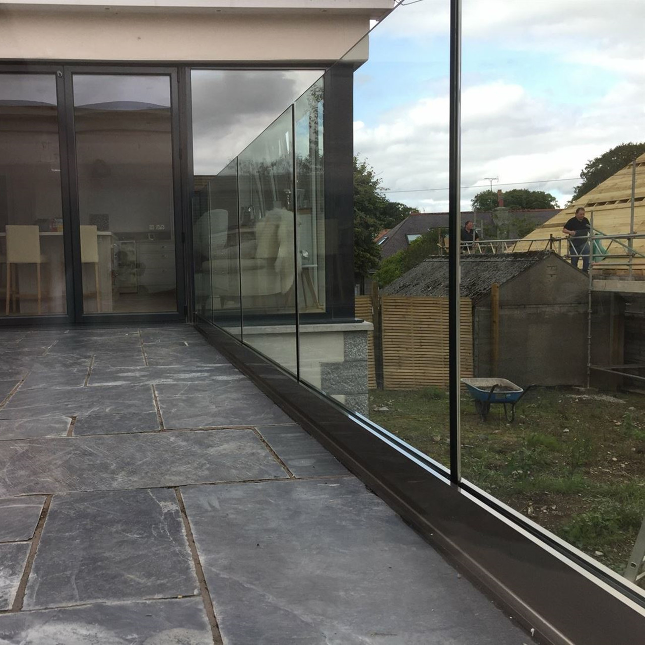 Buy cheap frameless glass balustrade channel in aluminum for deck use product