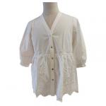 Buy cheap Casual Ladies 100% Algodon V Neck Embroidery Shirt from wholesalers