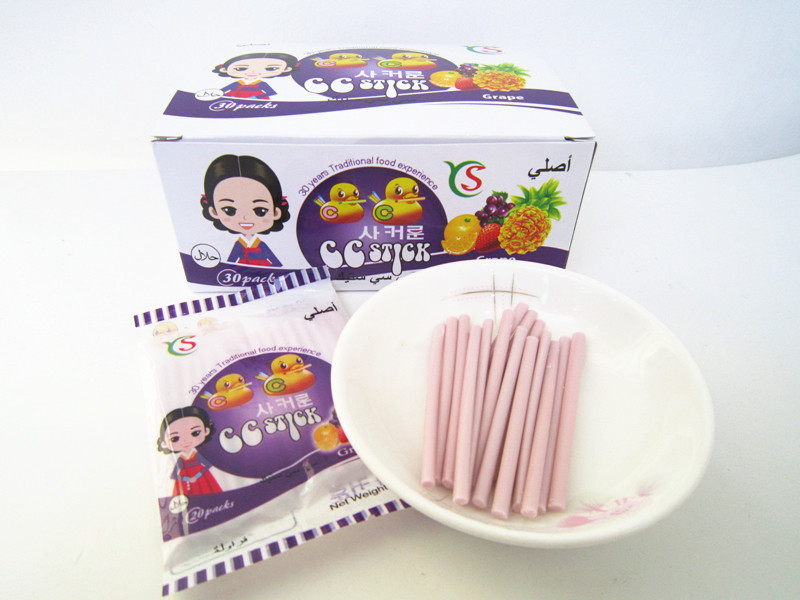 Buy cheap 14.4g Sachet Pack CC Stick Candy Sour Powder Grape Flavored from wholesalers